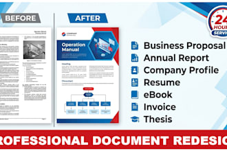 modernize and redesign your word, PDF, or indesign documents