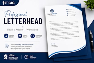 design professional letterhead, invoice,order form etc