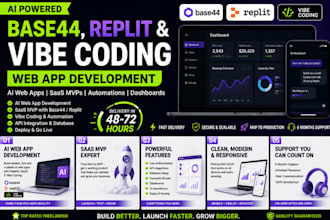 build a base44, replit or vibe coding ai web app and automation system