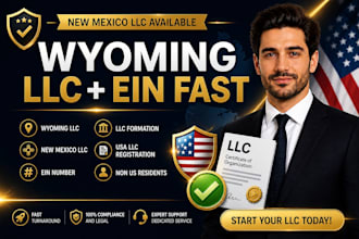form wyoming llc, new mexico llc and get ein fast