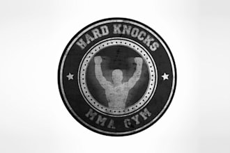create fitness brand logo for hard knocks gym