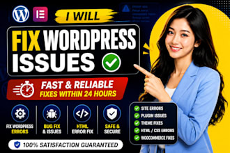 fix wordpress issues, fix wordpress error, wordpress bug fix, html error