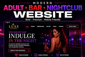 build a modern adult lifestyle, bar, nightclub or lounge website