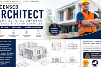 architectural drawing license architect new mexico new york north carolina stamp