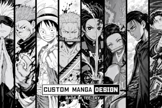 dibujo anime manga comic ilustración, webtoon page, anime fanart in manhwa style