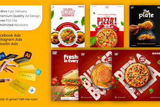 design scroll stopping instagram posts and facebook food ads