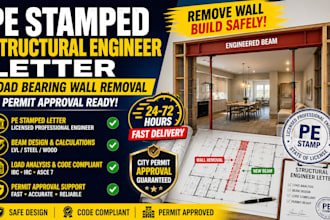 structural engineer letter for load bearing wall removal and permit approval