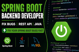 develop secure spring boot rest api and backend