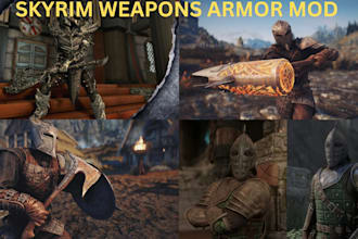 create weapons, armor for skyrim se ae mods or fallout 4, ffxiv mod