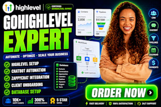 setup gohighlevel zoho CRM saas automation database workflow API integration ghl
