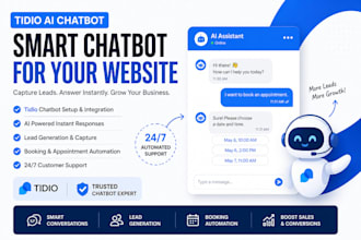 create a tidio ai chatbot for your website to capture leads