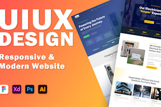design modern website uiux and landing page in figma