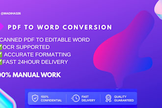 convert scanned PDF to word perfect format 24h