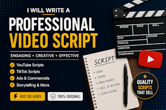 write a professional video script