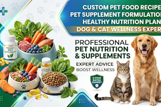 formulate custom pet food supplements and nutrition recipes