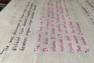 write anything with my beautiful hand writing