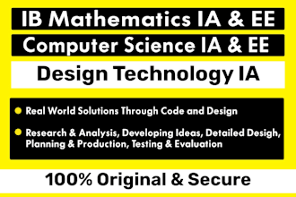 do computer science ia, math ia, physics ia and design technology ia