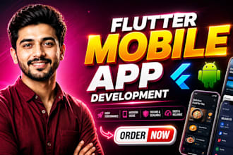 develop flutter mobile app for ios and android with modern UI design
