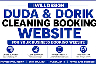 design duda dorik cleaning booking website for your business booking website