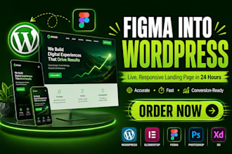 convert figma to wordpress, elementor, pixel perfect design in 24 hours