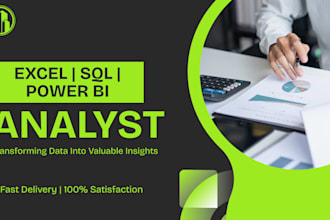 clean and analyze your data using  excel sql and power bi