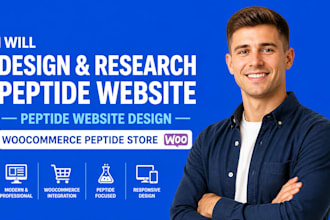 design research peptide website peptide woocommerce peptide website design store