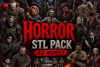 provide a high quality horror stl bundle for 3d printing