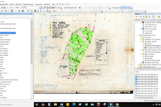 do gis georeferencing, digitizing, edge matching, and image processing