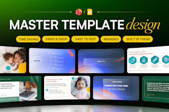 design easy to use master template in powerpoint or gslide