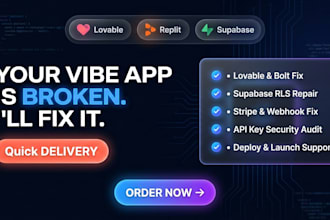 fix your lovable deploy, supabase rls, stripe, ai app and audit your ai code
