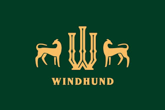 do a minimalist luxury initial letter logo for your brand