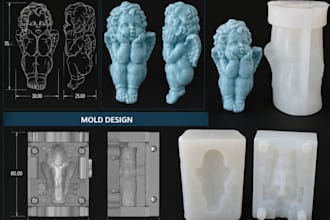 do 3d silicone mold, plastic injection, resin, soap, candle and chocolate mold