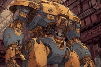 draw or design mechs robots concepts