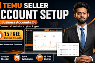 temu store creation and optimized product listings