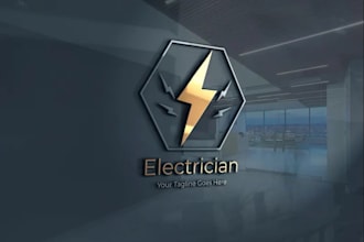 design construction, roofing, electrician, handyman or plumbing logo