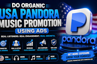 do organic USA pandora music promotion using ads