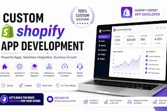 develop custom shopify app, private or public app for your store