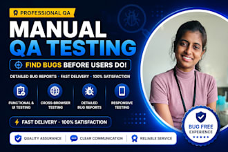 do manual QA testing and bug reporting for websites