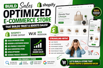 build sales optimized ecommerce store shopify redesign wix shopify store expert