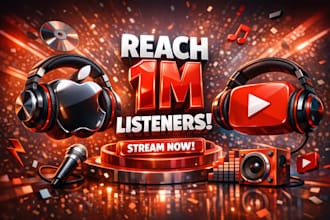 do apple music promotion youtube music video promo to reach 1m listeners organic