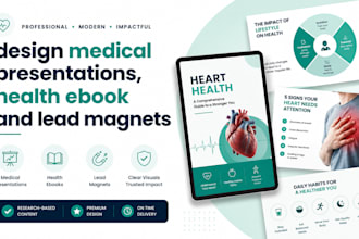 design medical presentations, health ebook and lead magnets