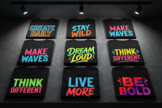 create professional typography t shirt design