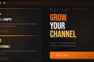 write a viral youtube script and design a thumbnail for faceless channels
