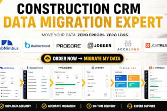 migrate data jobnimbus buildertrend procore jobber acculynx jobtread CRM