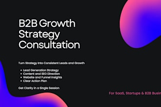 provide b2b marketing strategy and growth consultation