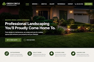 design wix landscaping company website garden design landscaping service website