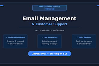 provide professional customer support and email management