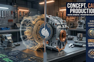 design automotive parts and 3d cad models for manufacturing