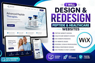 design peptide website, fix healthcare website issues redesign wix website seo