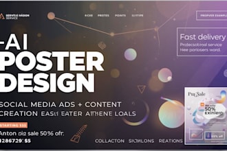 design eye catching ai posters and social media ads for your brand